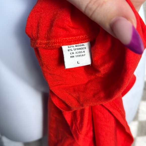 Rachel Pally red long sleeve crisscross back large l - Picture 4 of 4